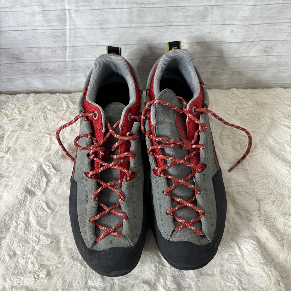 La Sportiva Gray and Red Athletic Shoes(A235)